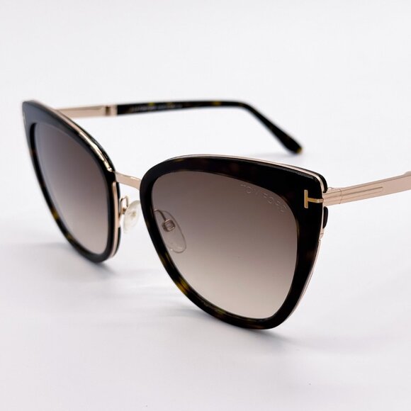 NEW TOM FORD SIMONA TF717 52F WOMEN CAT EYE SUNGLASSES FT0717/S HAVANA BROWN